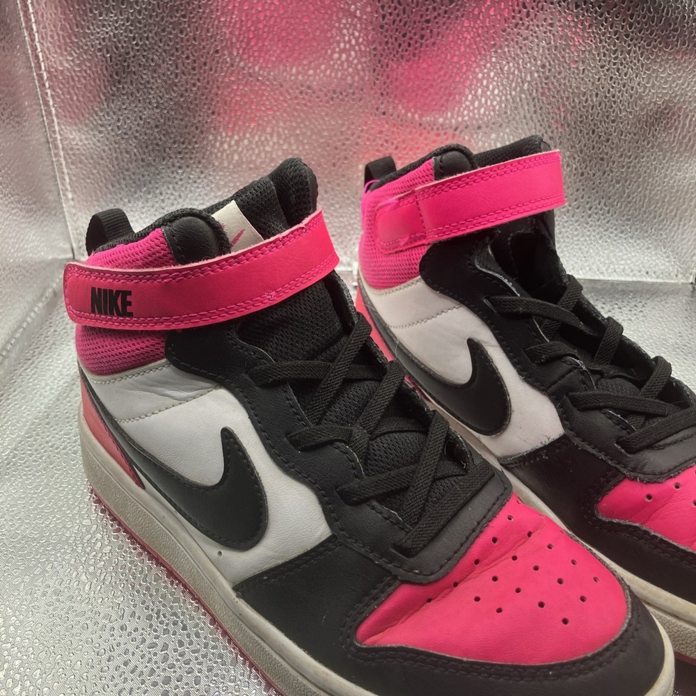 Nike Unisex Kids US 3 High Top Colorblock Sneakers Lace-Up Strap - Picture 3 of 12